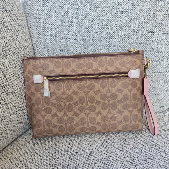 Coach Charlie Pouch In Signature Canvas - Picture 9 of 16